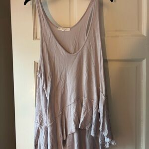 Truly Madly Deeply lilac sleeveless top with asymmetrical ruffled bottom